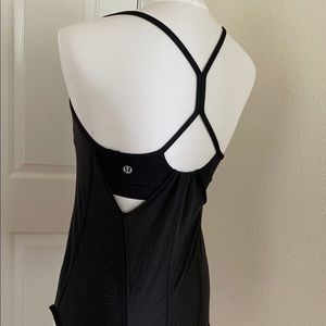 Lululemon Black Flowy Tank Top built-in bra